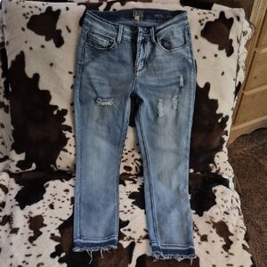 True Craft Denim Blue Cropped Jeans
